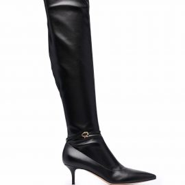 Gianvito Rossi buckle detail knee boots - Black