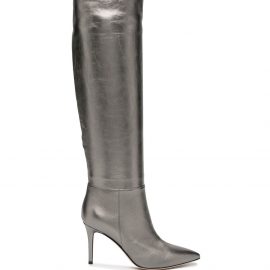 Gianvito Rossi knee-length metallic effect boots - Grey
