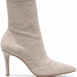 Gianvito Rossi pointed toe ankle boots - Neutrals