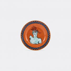 Ginori 1735 Tableware - 'Il Viaggio di Nettuno' dessert plate, set of two in Rock Orange Porcelain