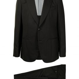 Giorgio Armani single-breasted tailored suit - Black