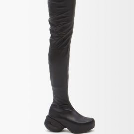 Givenchy - G-clog Leather Over-the-knee Boots - Womens - Black