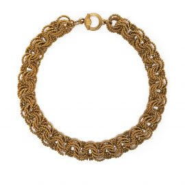 Givenchy Pre-Owned 1990s textured chain-link short necklace - Gold
