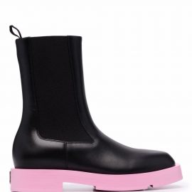 Givenchy Woman Black And Pink Chelsea Ankle Boot