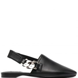 Givenchy curb-chain detail slingback sandals - Black