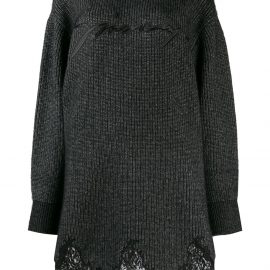 Givenchy lace scalloped sweater dress - Black