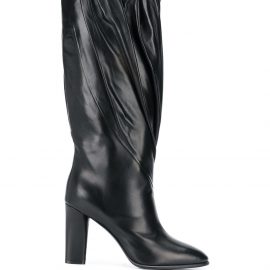 Givenchy pleated calf high boots - Black