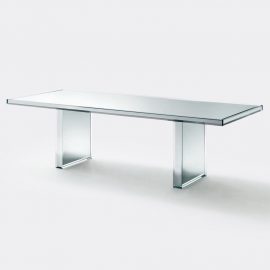 Glas Italia Tables And Consoles - 'Prism' mirror table in Mirror Glass