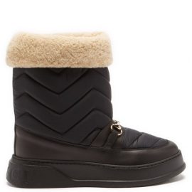 Gucci - Horsebit Merino-lined Snow Boots - Mens - Black