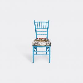 Gucci Seating - 'Chiavari' chair, light blue in Blue Wood, Fabric, Embroidery