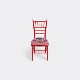Gucci Seating - 'Chiavari' chair, red in Red Wood, Velvet, Embriodery