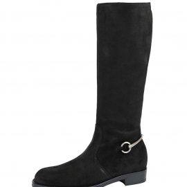 Gucci Women's Horsebit Flat Suede Tall Knee Boots 354004 - Atterley