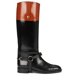 Gucci Zelda Black Leather Knee-high Riding Boots