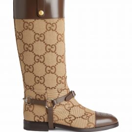 Gucci knee-high GG boots - Brown