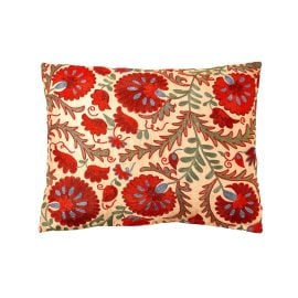 HERITAGE Geneve - Colosseum Carnation Suzani Ikat Double Sided Heritage Design Cushion