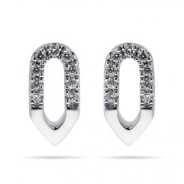 Harmony 18ct White Gold 0.10cttw Diamond Stud Drop Earrings