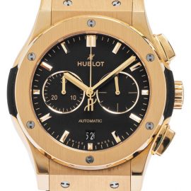 Hublot Classic Fusion 541.VX.1130.RX, Baton, 2022, Very Good, Case material Yellow Gold, Bracelet material: Rubber
