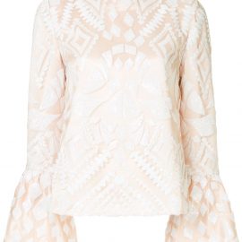 Huishan Zhang geometric pattern blouse - Neutrals