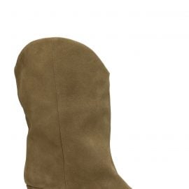 Isabel Marant Dernee High Heels Ankle Boots In Taupe Suede