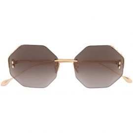 Isabel Marant Eyewear geometric-frame tinted sunglasses - Brown