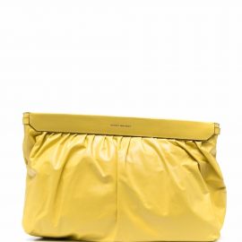 Isabel Marant gathered-detail clutch bag - Yellow