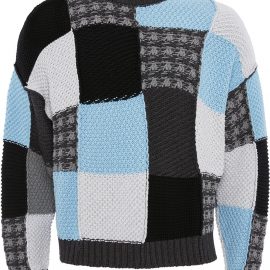 JW Anderson patchwork intarsia cotton sweater - Black