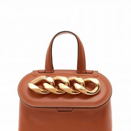 JW Anderson small Chain Lid bucket bag - Brown