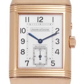 Jaeger-LeCoultre Reverso Day Night 270.2.54, Arabic Numerals, 2003, Good, Case material Rose Gold, Bracelet material: Leather
