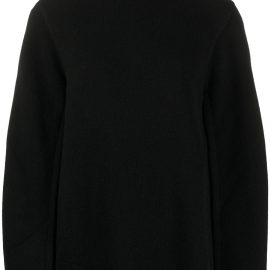 Jil Sander fine-knit cape-style jumper - Black