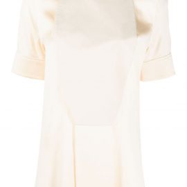 Jil Sander satin-panel blouse - Neutrals