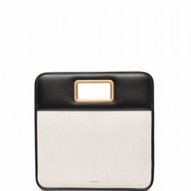 Jil Sander two-tone leather clutch bag - Grey