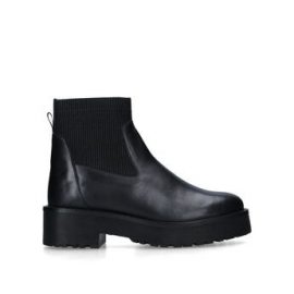 KG Kurt Geiger Women's Sock Boots Black Leather Tyson