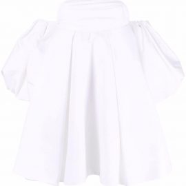 KHAITE The Katerina flared mini dress - White