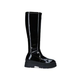 Kurt Geiger London Britt Knee Boot - Black Knee High Patent Boots