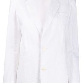 LANVIN crinkle effect suit jacket - White
