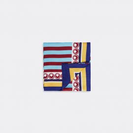 La DoubleJ Tableware - 'Riga Bordeaux' medium tablecloth in Riga Bordeaux - Azzurro (Pla) 100% Linen