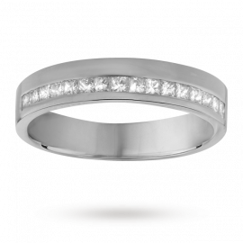 Ladies 0.33 Total Carat Weight Diamond Wedding Ring In 18 Carat White Gold - Ring Size L.5