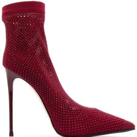 Le Silla embellished sock stiletto pumps - Red