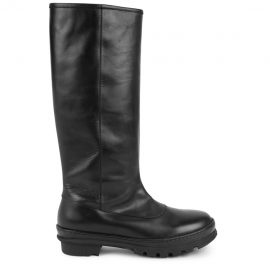 Legres Garden Black Leather Knee-high Boots