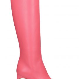 Liu-Jo Squared Lh 01 High Heels Boots In Rose-pink Leather
