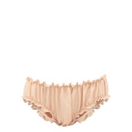 Loup Charmant - Frilled Silk Bloomer Briefs - Womens - Nude