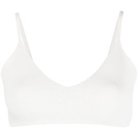 Low Classic ribbed-knit bralette - White