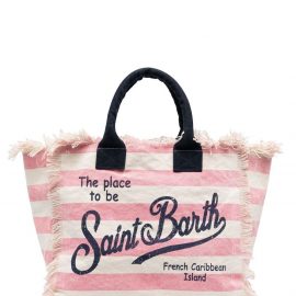 MC2 Saint Barth stripe-print beach bag - Neutrals