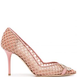Malone Souliers Collina 85 mesh-detail pumps - Pink