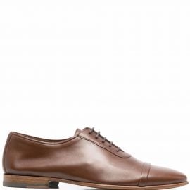 Malone Souliers Evan leather lace-up loafers - Brown