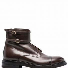 Malone Souliers George leather combat boots - Brown