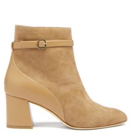 Malone Souliers - Kloe Suede And Leather Ankle Boots - Womens - Tan