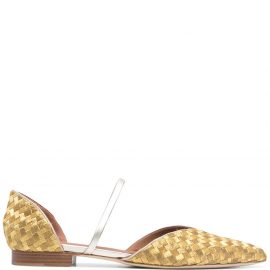 Malone Souliers Malorie flat leather pumps - Gold