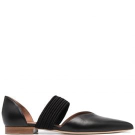 Malone Souliers pointed leather ballerina shoes - Black