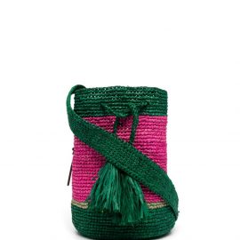 Manebi Beach Bucket logo-charm shoulder bag - Green